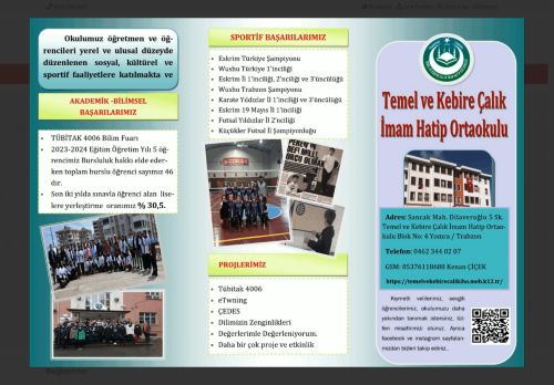 TRABZON / YOMRA - Temel ve Kebire Çalık İmam Hatip Ortaokulu