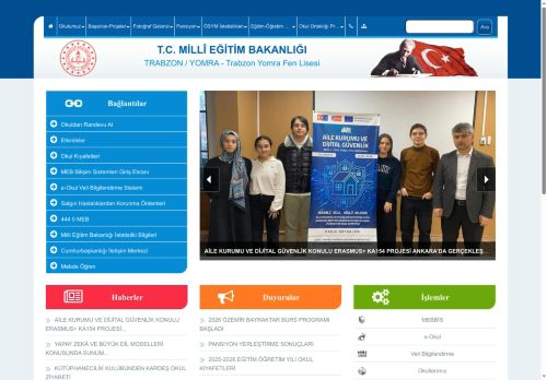 TRABZON / YOMRA - Trabzon Yomra Fen Lisesi