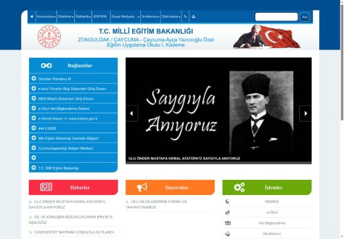 ZONGULDAK / ÇAYCUMA - Çaycuma Ayça Yazıcıoğlu Özel Eğitim Uygulama Okulu I. Kademe