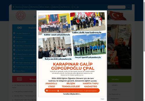 ZONGULDAK / ÇAYCUMA - Karapınar Galip Güpgüpoğlu Çok Programlı Anadolu Lisesi