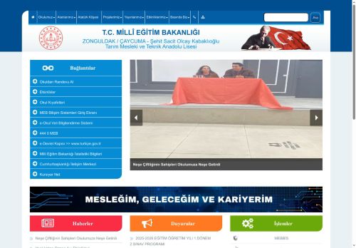 ZONGULDAK / ÇAYCUMA - Şehit Sacit Olcay Kabaklıoğlu Tarım Mesleki ve Teknik Anadolu Lisesi