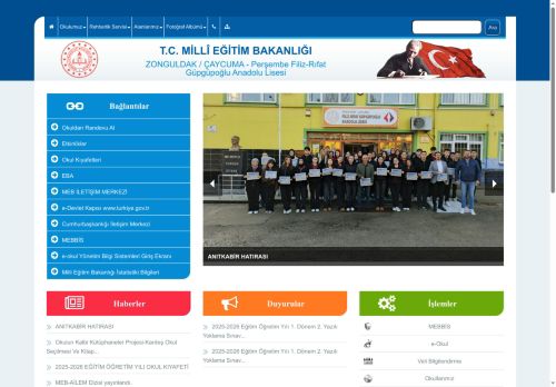 ZONGULDAK / ÇAYCUMA - Perşembe Filiz-Rıfat Güpgüpoğlu Anadolu Lisesi