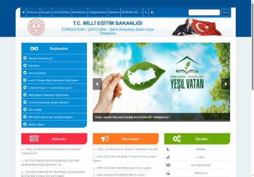 ZONGULDAK / ÇAYCUMA - Şehit Astsubay Salim Uçar Ortaokulu