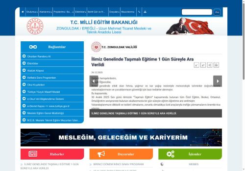 ZONGULDAK / EREĞLİ - Uzun Mehmet Ticaret Mesleki ve Teknik Anadolu Lisesi