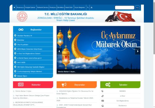 ZONGULDAK / EREĞLİ - 15 Temmuz Şehitleri Anadolu İmam Hatip Lisesi