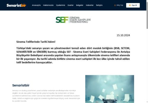 Senaristbir | Senaryo ve Diyalog Yazarı Sinema Eseri Sahipleri Meslek Birliği