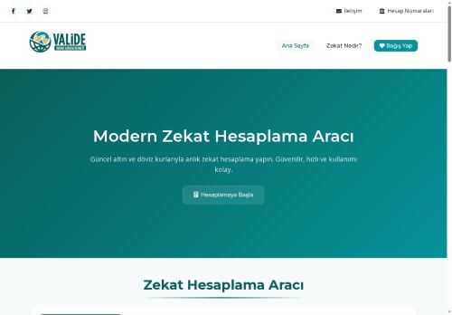 Valide Derneği - Zekat Hesaplama