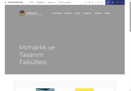 Mimarlık ve Tasarım Fakültesi | TED Üniversitesi