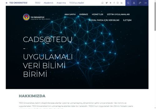 UYGULAMALI VERİ BİLİMİ BİRİMİ | TED Üniversitesi - CADS@TEDU