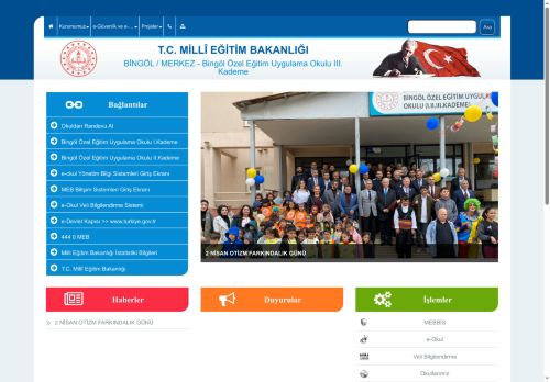 BİNGÖL / MERKEZ - Bingöl Özel Eğitim Uygulama Okulu III. Kademe