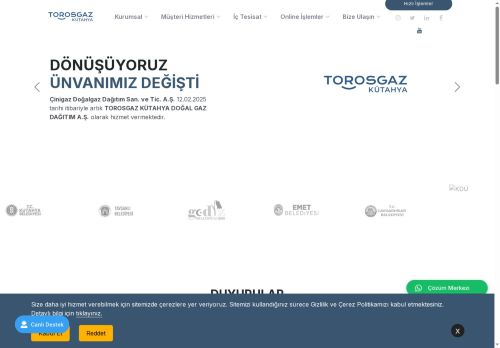 Torosgaz Kütahya Doğalgaz Dağıtım A.Ş.