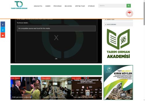 Tarım Orman Ekranı