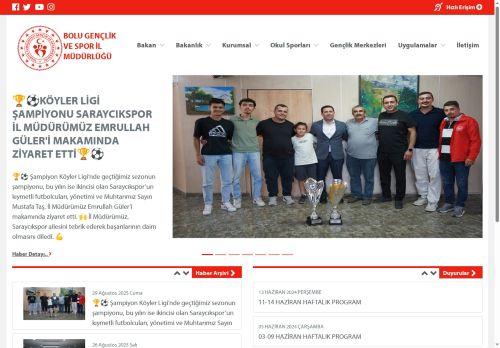 BOLU GENÇLİK VE SPOR İL MÜDÜRLÜĞÜ