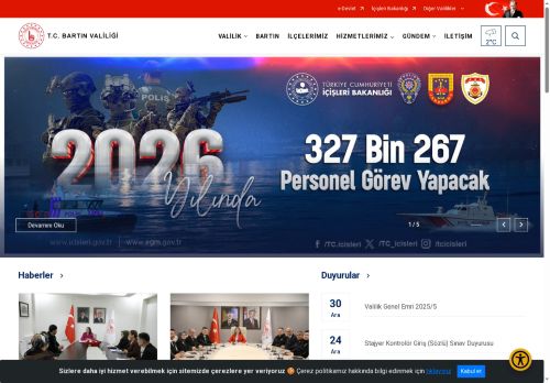 Bartın Valiliği Kurumsal İnternet Sitesi