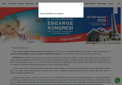 2. Uluslararası EBEARGE Kongresi