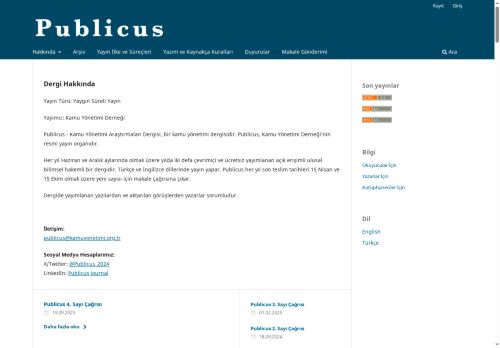 Sayı 3 (2025): Publicus 3 - Haziran 2025| Publicus