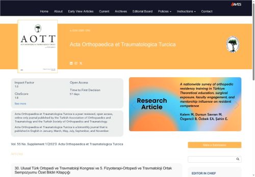 Acta Orthopaedica et Traumatologica Turcica