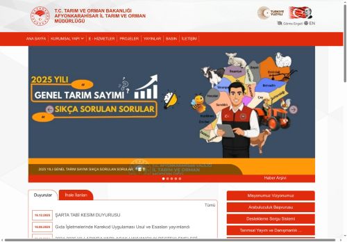 Afyonkarahisar İl Tarım ve Orman Müdürlüğü