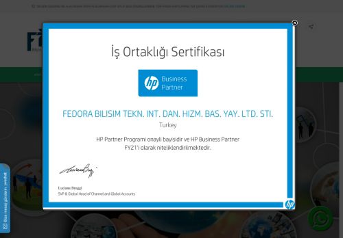 Fedora Bilişim Teknolojileri İnternet Danışmanlık Hizmetleri Basım Yayın Sanayi ve Ticaret Limited Şirketi - ANASAYFA