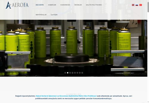 AEROFA · The Contract Manufacturer of Aerosol Filling