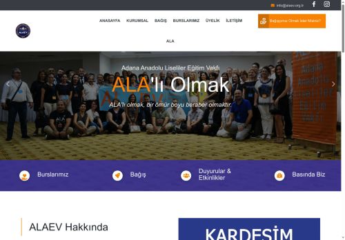 ALAEV | Adana Anadolu Liseliler Eğitim Vakfı