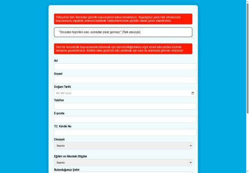 Gönüllü Başvurusu