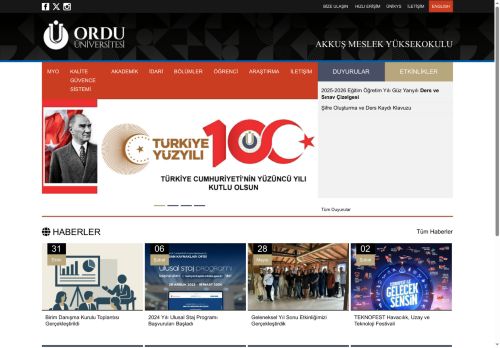 T.C. Ordu Üniversitesi AKKUŞ MESLEK YÜKSEKOKULU