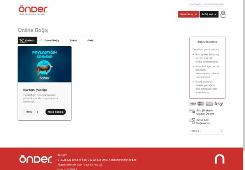 Online Bağış | ÖNDER İmam Hatipliler Derneği