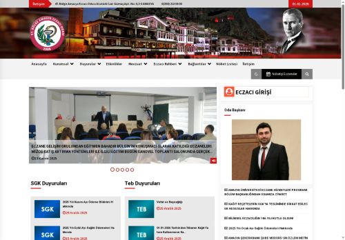 Nöbet Listesi | 47. Bölge Amasya Eczacılar Odası