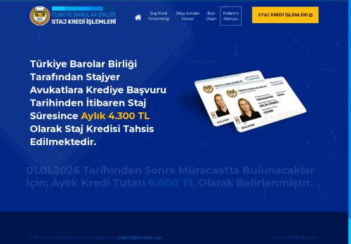 Türkiye Barolar Birliği - Staj Kredi İşlemleri