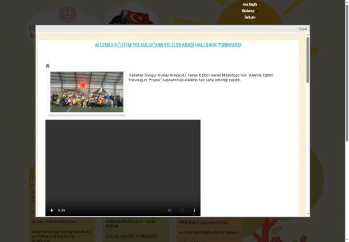 Sebahat Sungur Kızılay Anaokulu - AİLEMLE EĞİTİM YOLCULUĞUM VELİLER ARASI HALI SAHA TURNUVASI