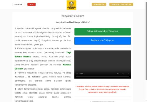 Konya Büyükşehir Belediyesi | e-Dolum