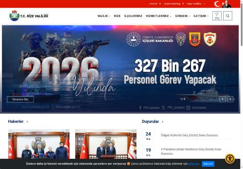 T.C. RİZE VALİLİĞİ RESMİ İNTERNET SİTESİ