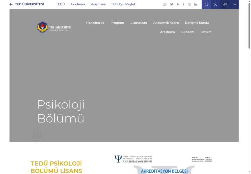 Psikoloji Bölümü | TED Üniversitesi