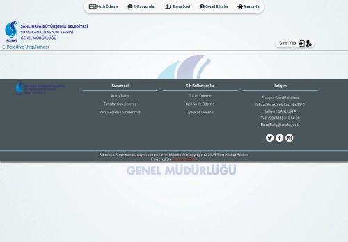 Ödeme İşlemleri - ŞUSKİ GENEL MÜDÜRLÜĞÜ
