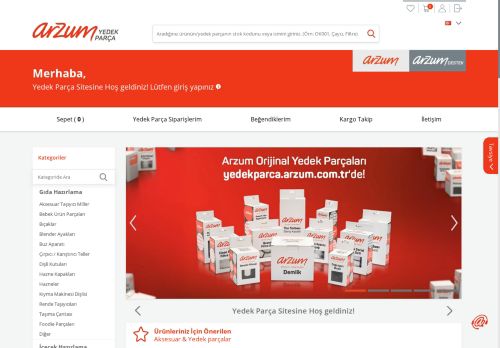 Anasayfa - Arzum Küçük Ev Aletleri | Orijinal Yedek Parça Satış Sitesi