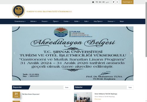 Turizm Ve Otel İşletmeciliği Yüksekokulu
