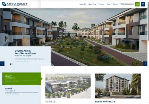 İnşaa ettiği binlerce yaşam ve çalışma alanı ve mutlu müşteriyle çeyrek asırdan beri şehrin lider konut vesanayi tesisi üreticisi. - Adem Bulut İnşaat | Çeyrek Asırlık Tecrübe ve Güven