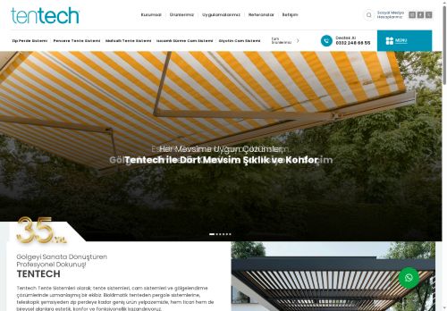 Tentech | Konya Tente Sistemleri | Bioklimatik Tente, Pergola Tente, Zip Perde, Pencere Tente, Teleskopik Şemsiye, Kasetli Tente, Kartal Tente, Mafsallı Tente, Dekoratif Tente, Isıcamlı Sürme Cam, Giyotin Cam Sistemi, Kontente Grup