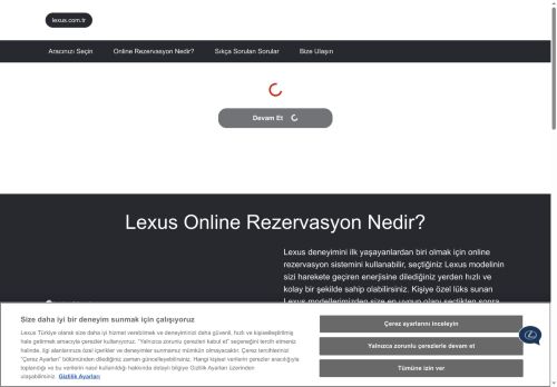 Lexus Online Araç Rezervasyon Sistemi | Online Lexus