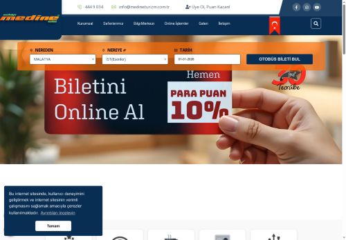 Malatya Medine Turizm | Malatya İstanbul Otobüs Bileti