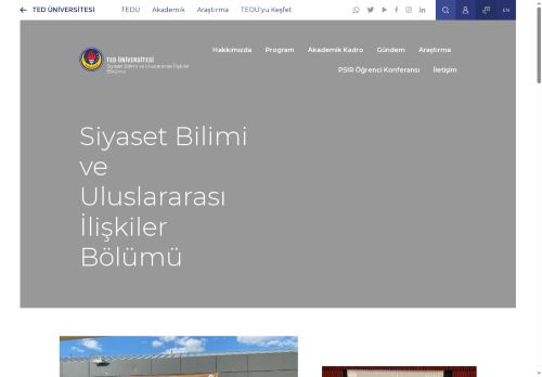 Siyaset Bilimi ve Uluslararası İlişkiler Bölümü | TED Üniversitesi