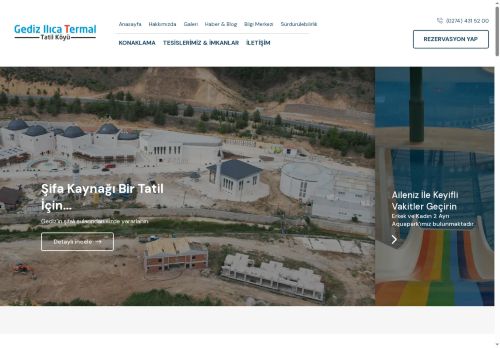 Gediz Ilıca Termal Tatil Köyü | Gediz Belediyesi
