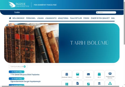 Düzce Üniversitesi | Tarih | Anasayfa