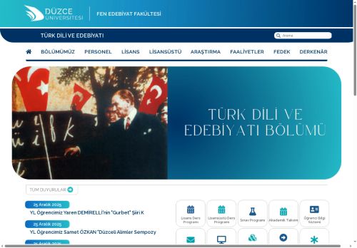 Düzce Üniversitesi | Türk Dili ve Edebiyatı | Anasayfa