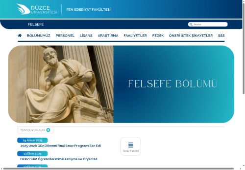 Düzce Üniversitesi | Felsefe | Anasayfa