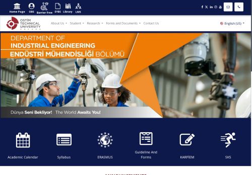 Industrial Engineering | OSTİM Technical University