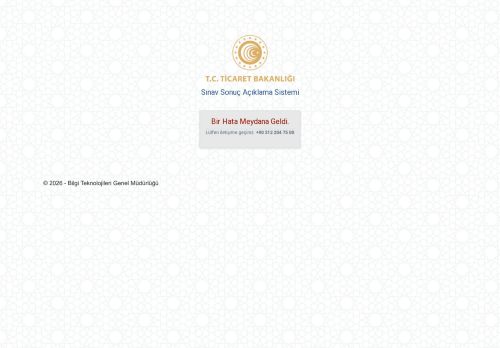T.C. Ticaret Bakanlığı - Sınav Sonuç Açıklama Sistemi