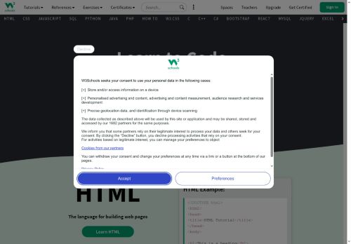 W3Schools Online Web Tutorials