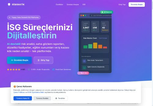 Riskmatik | Online İSG Risk Analizi Platformu